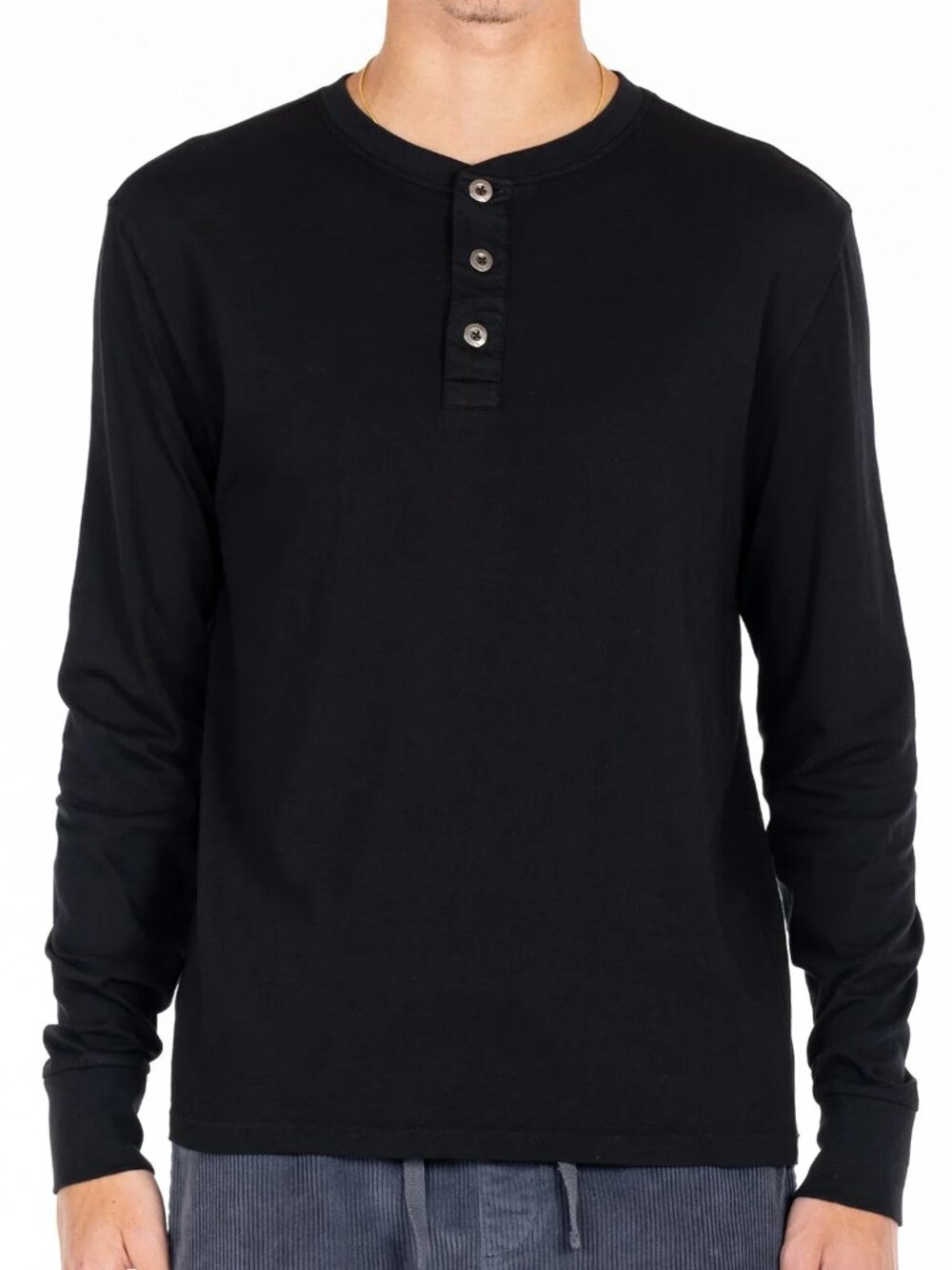 Original Paperbacks Black LS Henley/11238